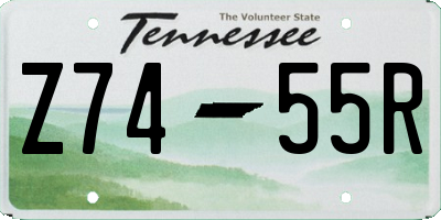 TN license plate Z7455R