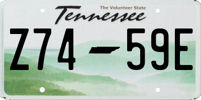 TN license plate Z7459E