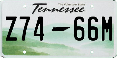 TN license plate Z7466M