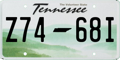 TN license plate Z7468I