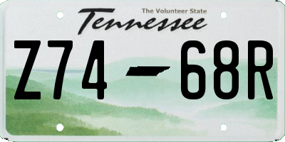 TN license plate Z7468R