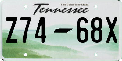 TN license plate Z7468X
