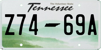 TN license plate Z7469A