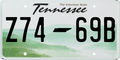TN license plate Z7469B