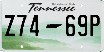 TN license plate Z7469P