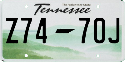 TN license plate Z7470J
