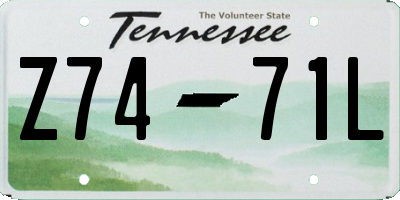 TN license plate Z7471L