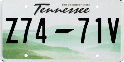 TN license plate Z7471V
