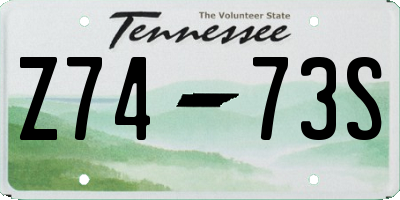 TN license plate Z7473S