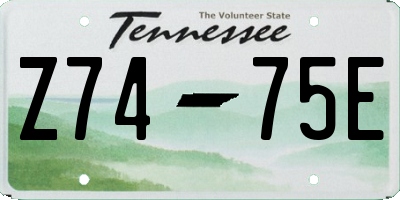TN license plate Z7475E