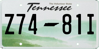 TN license plate Z7481I