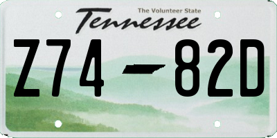 TN license plate Z7482D