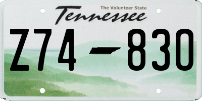 TN license plate Z7483O