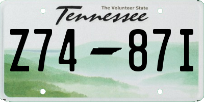 TN license plate Z7487I