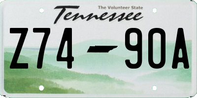 TN license plate Z7490A