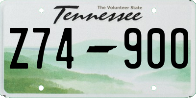 TN license plate Z7490O