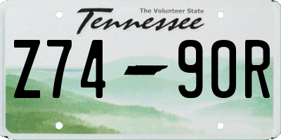 TN license plate Z7490R