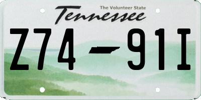 TN license plate Z7491I