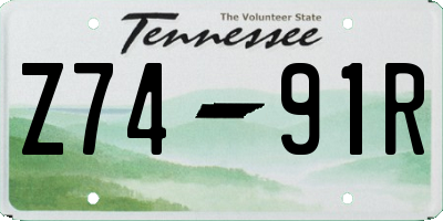 TN license plate Z7491R