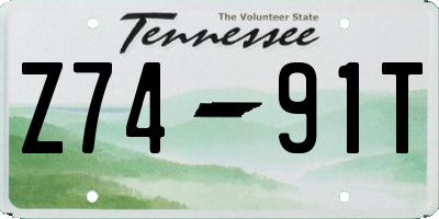 TN license plate Z7491T