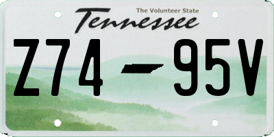 TN license plate Z7495V