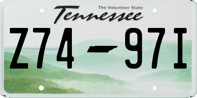 TN license plate Z7497I