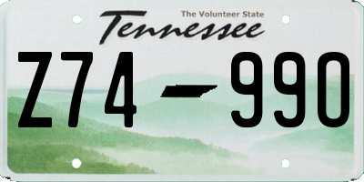 TN license plate Z7499O