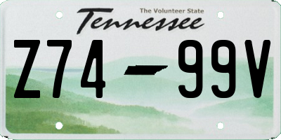 TN license plate Z7499V