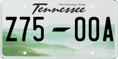 TN license plate Z7500A