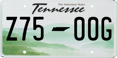 TN license plate Z7500G