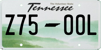 TN license plate Z7500L
