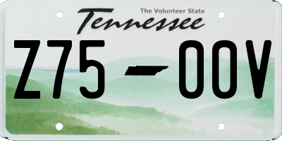 TN license plate Z7500V