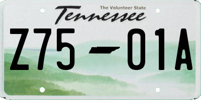 TN license plate Z7501A