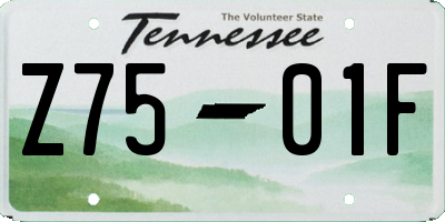 TN license plate Z7501F