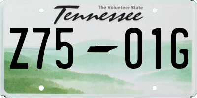 TN license plate Z7501G