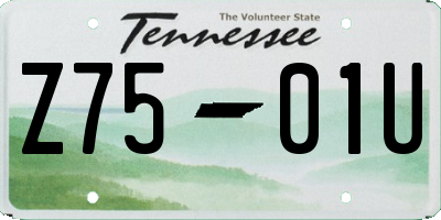 TN license plate Z7501U