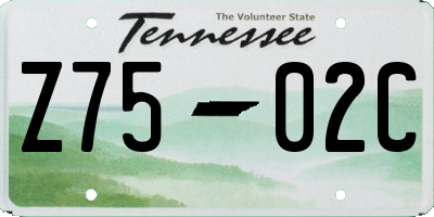 TN license plate Z7502C