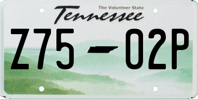 TN license plate Z7502P