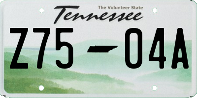 TN license plate Z7504A