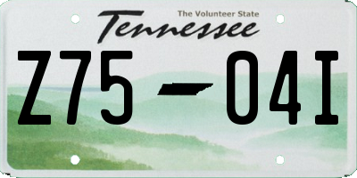 TN license plate Z7504I