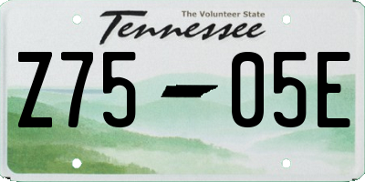 TN license plate Z7505E