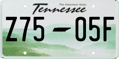 TN license plate Z7505F