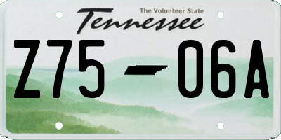 TN license plate Z7506A