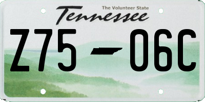 TN license plate Z7506C