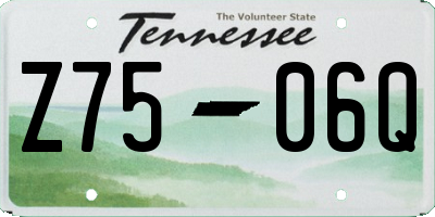 TN license plate Z7506Q