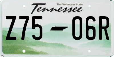 TN license plate Z7506R