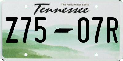 TN license plate Z7507R