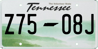TN license plate Z7508J