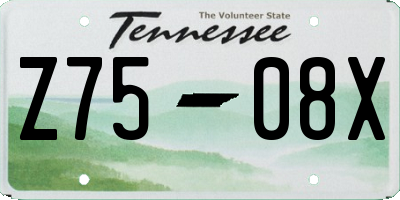 TN license plate Z7508X