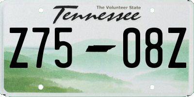 TN license plate Z7508Z